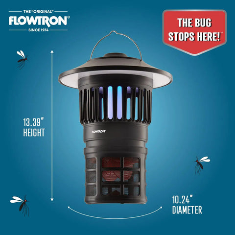 Bug Trap Lantern 2-In-1 Mosquito Trap And LED Camping Lantern For Patio And Backyard, 21000 Sq Ft Coverage, in black color