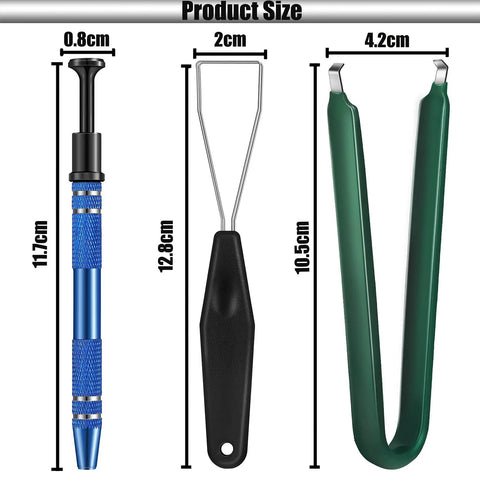 Product size of Nine Piece Keyboard Lube And Switch Extraction Kit With IC Extractor Key Cap Puller Elbow Tweezers