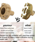 Comparison of metal vs plastic components of RK-17MH Outside Faucet Repair Kit With Metal Handle Replacement Parts For Woodford Model 17