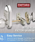 Keyless Entry Door Lock With Mechanical Deadbolt And Keypad Stainless Steel Construction Passcode Or Key Access