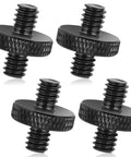 Four Pack One Quarter Inch Male To One Quarter Inch Male Tripod Screws, Double Head Converter For Camera Cages And Light Stands