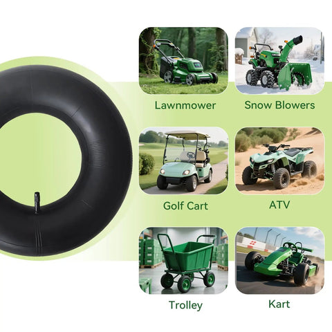 Two Pack 13x5.00-6 Inner Tubes With Straight Valve Stem Heavy Duty Replacement For Lawn Equipment ATV Go Kart Hand Trucks Tire Tubes