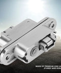 Two Pack 180 Degree Concealed Cross Door Hinges Alloy Invisible Hinge For Gate Cabinet Cupboard Furniture Hardware Set Hidden For Folding Doors