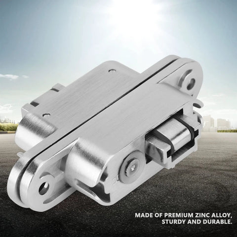 Two Pack 180 Degree Concealed Cross Door Hinges Alloy Invisible Hinge For Gate Cabinet Cupboard Furniture Hardware Set Hidden For Folding Doors