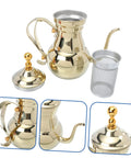 Arabic Coffee Pot Hand Drip Kettle For Manual Coffee Maker Turkish Style Pour Over Brewer Long Anti Drip Spout Boiling Kettle