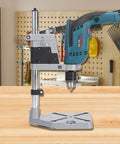 Adjustable Electric Drill Press Stand And Holder Bracket For Workbench Clamp Tool Station lightweight aluminum base with drill attached