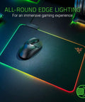 Image of a Hard RGB Gaming Mouse Pad V2 with customizable chroma lighting, micro-textured surface, and built-in cable management.