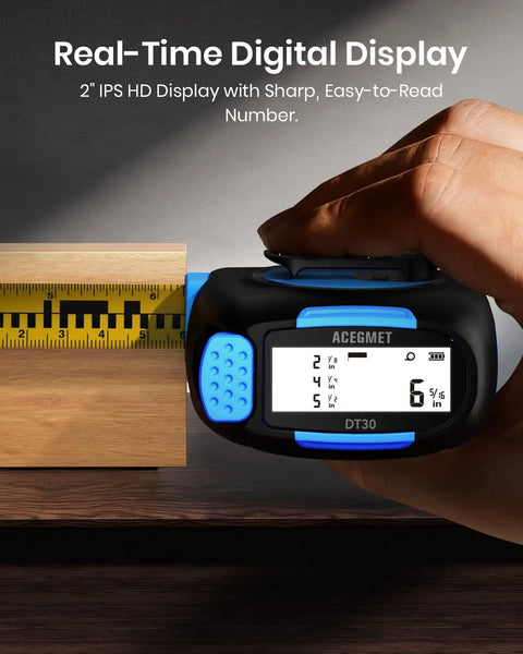 2 In 1 Laser Distance Meter And Auto Lock Tape Measure, digital display showing precise measurement, 131 ft laser, 16 ft tape