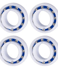 Four Pack Pool Cleaner Engine And Wheel Bearing Kit For Zodiac MX6 MX8 Elite Replacement Parts Easy Install Durable Build Keeps Your Pool Cleaner Running Smoothly, four white and blue bearings