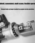 Close-up of Beefy 1600W 220V Electric Steel Bar Cutter and Rebar Bender showing cutting mechanism.