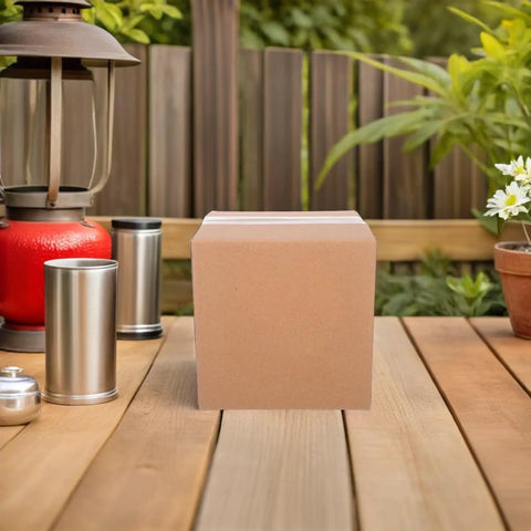 Brown Corrugated Cardboard Boxes 15x15x15cm Cube Shipping Boxes 15 Pack Triple Layer Sturdy Small Mailing