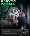 Mechanic installing 1 Inch Front Leveling Lift Kit For Chevy Silverado 1500 Tahoe Avalanche Suburban GMC Sierra Yukon
