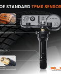 Set Of 4 433MHz TPMS Sensors Replacement Tire Pressure Monitoring System Compatible With Jeep Wrangler JK Dodge Ram 1500 2500 CV Challenger Charger Durango Grand Caravan Journey And More. OE standard TPMS sensor with seal, washer and nut