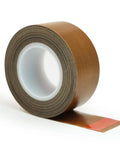 Roll of High Temp PTFE Tape for Vacuum Sealers, brown, 1 inch by 33 feet, nonstick, durable for easy sealing, pro grade kitchen utility.