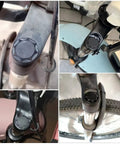 Close-up of Six Pack Rubber Dust Caps For Bike Suspension Forks 19mm ID Protective Plugs on MTB forks, showing various angles