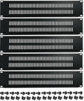 Heavy Duty 5 Piece 2U Rack Mount Blank Panel Steel Server Cabinet Filler Plate With Screws And Cage Nuts top view.