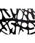 Close-up of Motif Round Iron Wall Decor With Textured Black Finish 30 Inches Wide By 30 Inches High Lightweight Yet Sturdy Metal Art.
