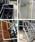 Heavy Duty Seven Piece V Slot Aluminum Extrusion 2020 N1 Single Sided Grooved Linear Guide Rail 610 Mm Length frame assembly with various views.