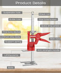 Zero Sweat Boss Approved Arm Jack For Labor Saving Furniture Lifter Tool With Ergonomic Leverage For Easy Couch Moves And Apartment Relocation Multipurpose Hoist Kit showing red aluminum body and lifting parts.
