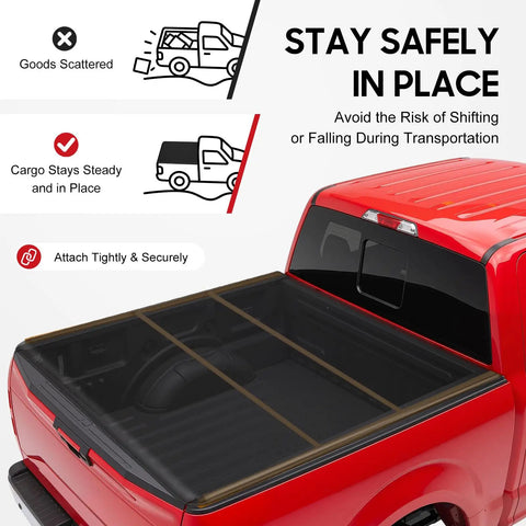 Soft Roll Up Tonneau Cover For Ford F150 5.5ft Bed 2015 2026 Weatherproof Truck Bed Cover attached securely