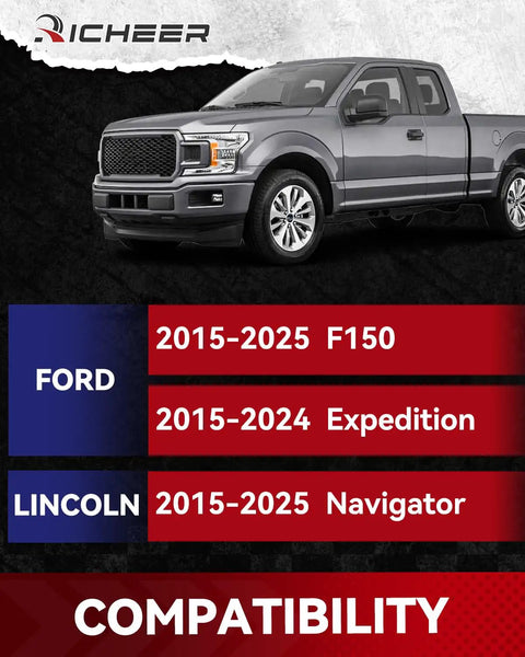Forged 1.5 Inch Hubcentric Wheel Spacers For Ford F150 2015 To 2025 And Expedition 2015 To 2024 Compatibility Chart