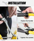 Installation of Ride Ready Mini Bike Throttle Assembly Kit With Brake Clutch Lever For Coleman CT100U showing handle and cable setup