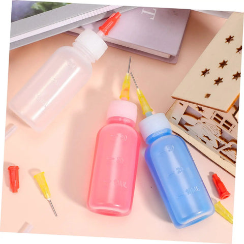 Heavy Duty Squeeze Applicator Bottle 30Ml Precision Dispenser For Woodworking Tattoo And Diy Crafts with interchangeable needle nozzle tips.