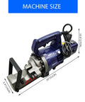 Heavy Duty Portable Electric Rebar Cutter Workhorse With Raw 3000 Watt Copper Motor dimensions 20"L x 10.6"H x 5.9"W for steel shearing.