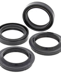 All Balls Racing 56-132 fork and dust seal kit, set of four black rubber seals with metal rings