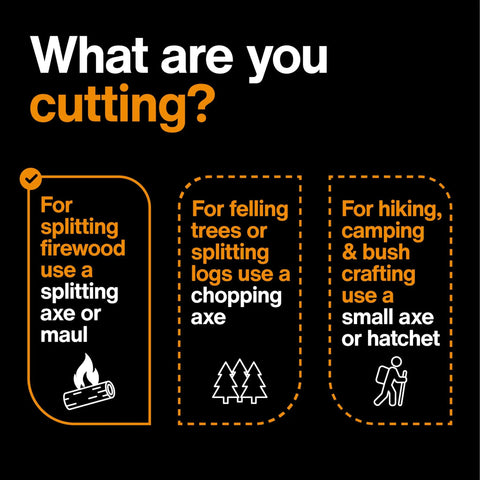 Guide to choosing axes and mauls for splitting firewood, felling trees, and bushcraft activities, including splitting axes and chopping axes.