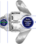 Heavy Duty Galvanized Butterfly Gate Latch Fits Chain Link Fence Frame And Post With Zero Hassle Setup Secure Your Yard Tight Using Premium Steel Hardware Case Of Twenty Five Pieces dimensions with diameter measurements.