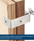 Two Pack 304 Stainless Steel C Clamps 75mm Mini Tiger Clamp U Clips With Press Screw For Woodworking Welding Mounting Built Tough And Rust Resistant Silver clamping wood