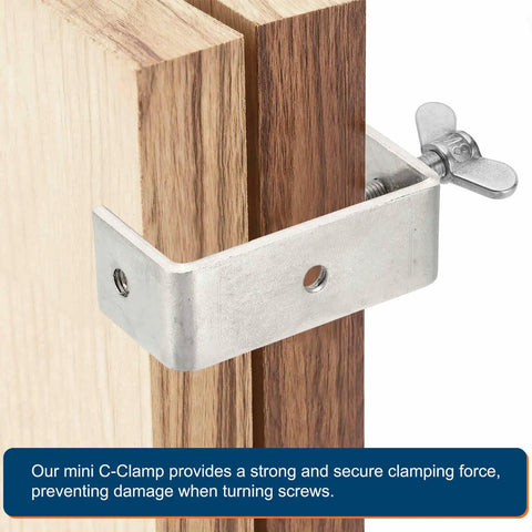Two Pack 304 Stainless Steel C Clamps 75mm Mini Tiger Clamp U Clips With Press Screw For Woodworking Welding Mounting Built Tough And Rust Resistant Silver clamping wood