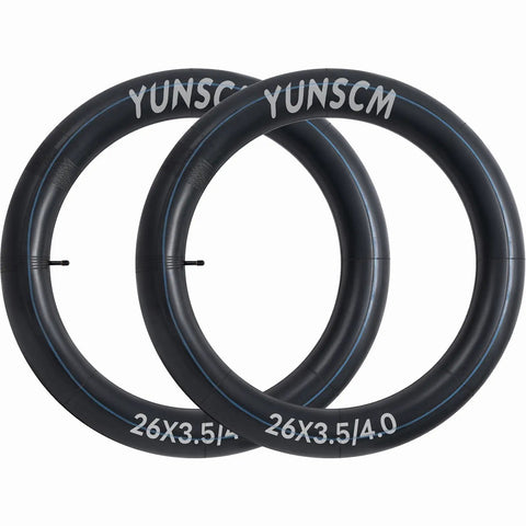 2-Pack 26x4 Fat Bike Inner Tubes Built Tough Heavy Duty AV32mm 89/102-559 Schrader Valve replacement for 26x3.5 to 4.0 tires