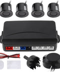 Back Up Parking Sensor Kit for Cars SUVs and Vans with 4 Waterproof Ultrasonic Sensors Digital Control Box and Beeping Alarm