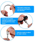 Top Notch Brass Mister Nozzle Extensions 10 Pack 5.9 Inch Flexible Mist Rods Nickel Coated showing adjustable features and use.