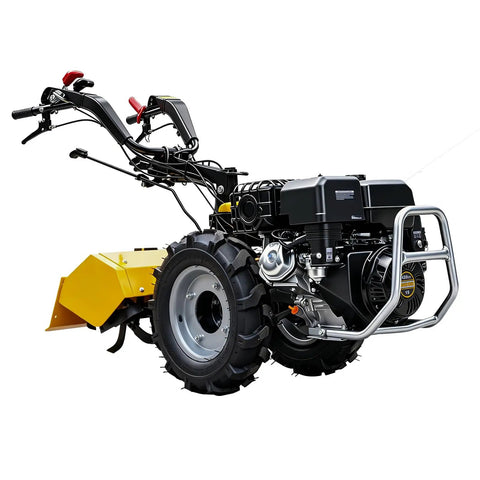 Workhorse Power Rear Tine Tiller Cultivator With 420cc 13.5 HP Gas Engine 8 Inch Tilling Depth Full Gear Drive Transmission Heavy Duty Rototiller For Large Plots And Tough Soil Prep