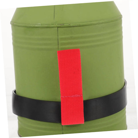 Scuba Diving Tank Strap For Side Mount Carrying Portable Dive Cylinder Rack Accessory For Underwater Mobility Oxygen Bottle Holder Tank Retainer Strap For Diving Snorkeling Surfing Gear Red attached to a green cylinder