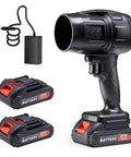 Cordless Leaf Blower With Dual 21V Batteries And Charger Turbo Jet 98000 RPM lightweight handheld tool set