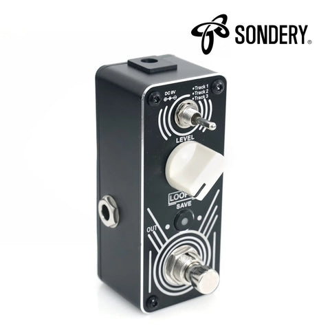Side view of the Triple Loop Pedal With Three 30 Minute Tracks, USB Transfer Per Track, Unlimited Overdubs, True Bypass.