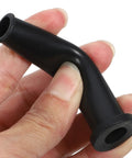 Solid Rubber Cable Sleeves For Desktop And Entertainment Center Wires Shock Absorbing Cord Organizer tube being held in hand.