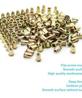 100 Pc 1/4"-20 Unc Rivet Nuts Carbon Steel Zinc Plated Flat Head Knurled Body Threaded Inserts piled in a heap for heavy duty use.