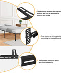 Universal Headboard Brackets For Adjustable Beds And Metal Frames With Heavy Duty Wall Mounting Kit, showcasing adjustable bracket design.