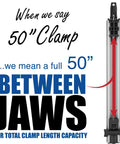 Twenty Four Inch Dead Straight Aluminum Rail Guide And Heavy Duty Clamp with 50" clamp capacity for precise cuts.