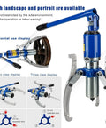 Grease Monkey Approved Five Ton Hydraulic Puller One Piece Alloy Steel Build for yanking stubborn bearings in horizontal use display.