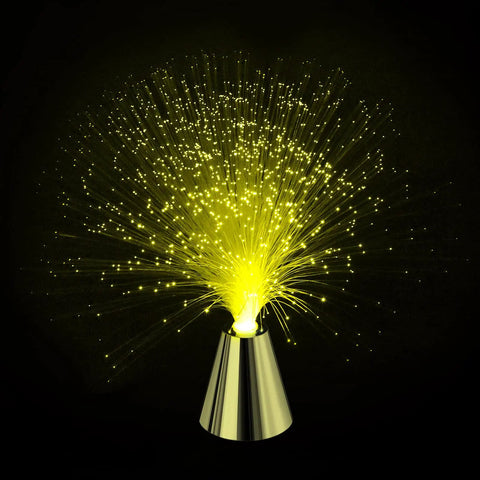 2 Pack Fiber Optic Lamp With Cone Base LED Color Changing Lights For Calming Mood Night Light Sensory Ambient Lighting