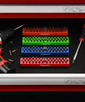Magnetic Hex Bit Holder Rack Organizer With Magnet Base Pro Grade Four Racks 172 Hole Drill Bit Holder for 1/4 Inch Bits in red, green, blue.