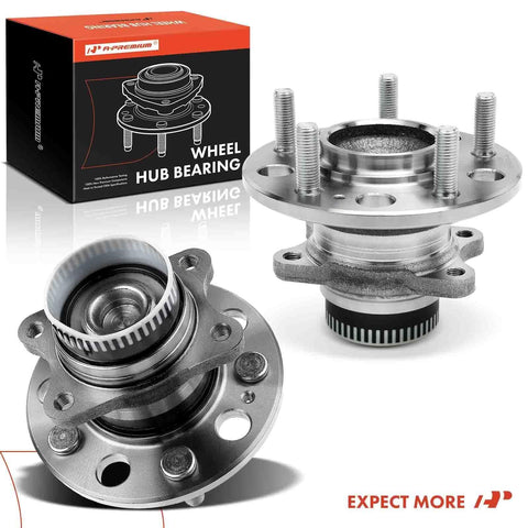 2 Pack Rear Wheel Bearing And Hub Assembly With ABS Ring For Hyundai And Kia Fits Sonata Azera Tucson Optima Rondo Cadenza Sportage 2011 To 2017 FWD Only Not For AWD 5 Lug