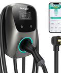 Level 2 EV Charger With WiFi App And Plug In And Go 48 Amp Hardwired Or 38 MPH On NEMA 14 50 Plug 25 Foot Cable ETL Certified
