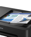 Wireless Color All In One Inkjet Printer With PrecisionCore Heat Free Tech And Instant Dry Pigment Ink displaying a document during scanning.